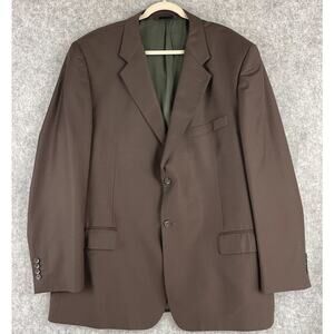 Baroni Couture Wool Blazer Sport Coat Mens 50L Brown Striped Super 150s